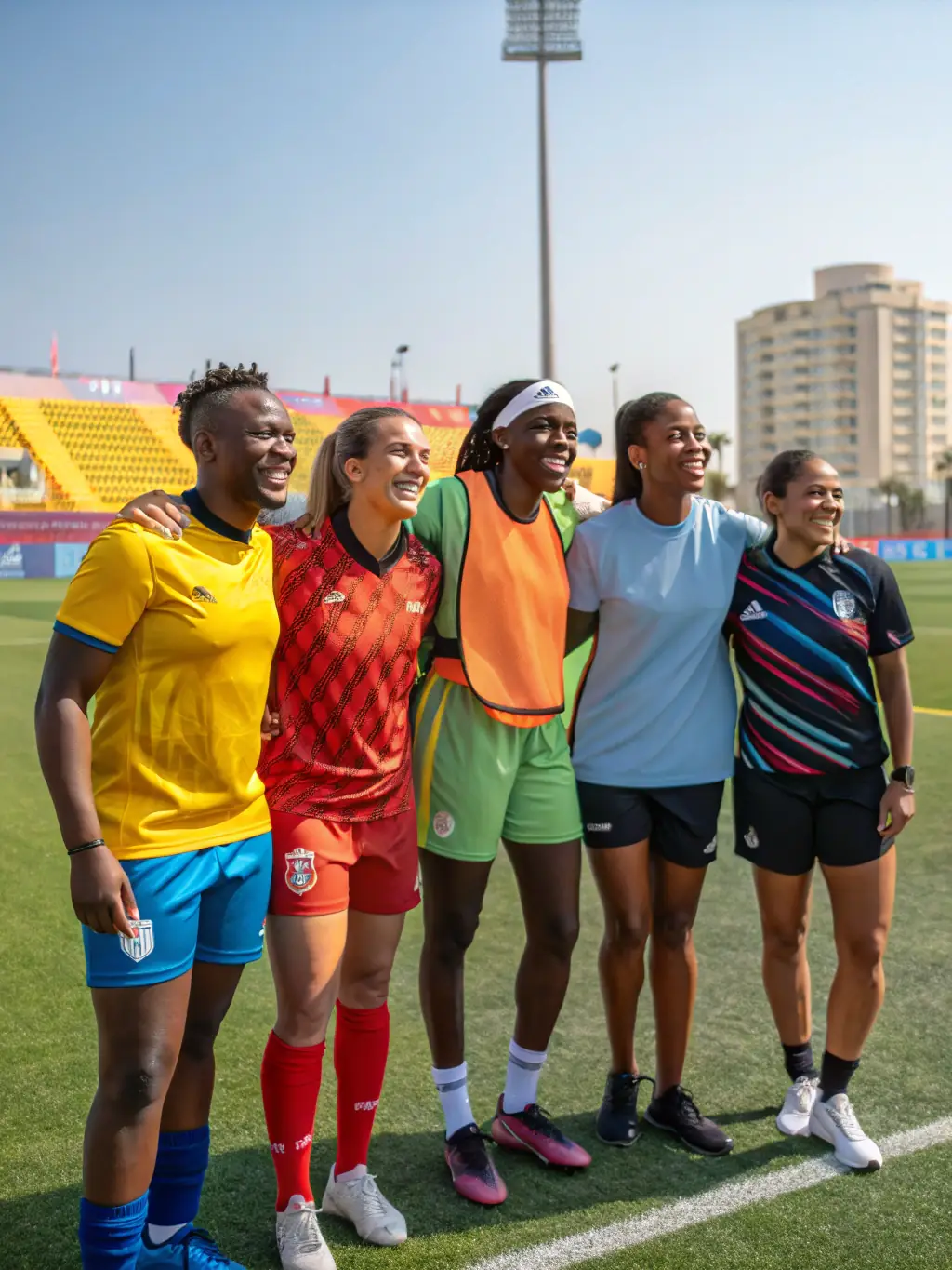An inclusive image of people of different ages and abilities participating in a community sports day, emphasizing accessibility and participation.